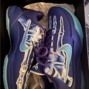 Nike Kids Purple and Blue Skeleton Sneakers